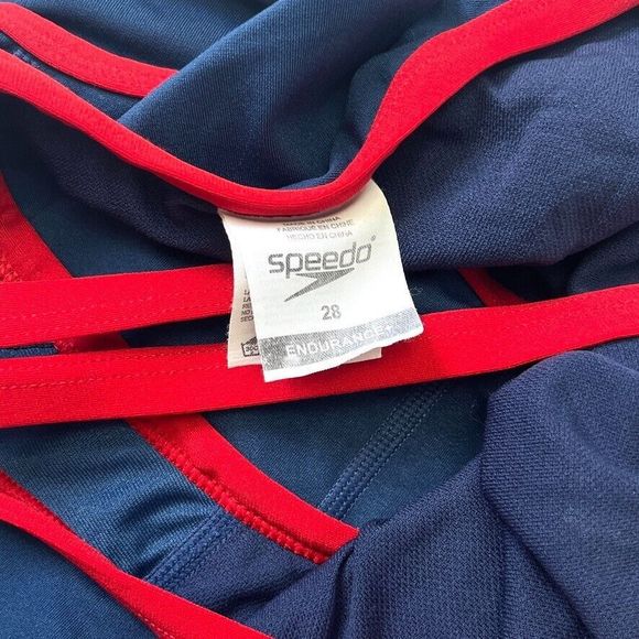 Speedo Endurance+ Flyback Training Swimsuit Women's Size 28 Blue LI Aquatic Club - Picture 3 of 7